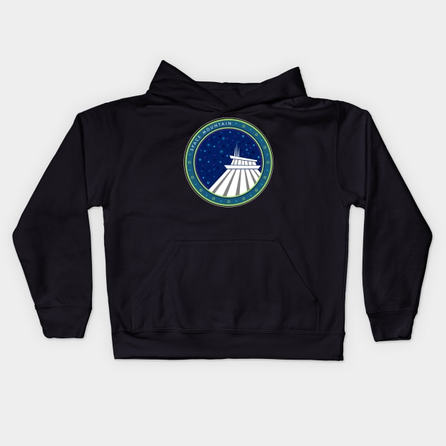 Space Mountain Kids Hoodie by ryancano